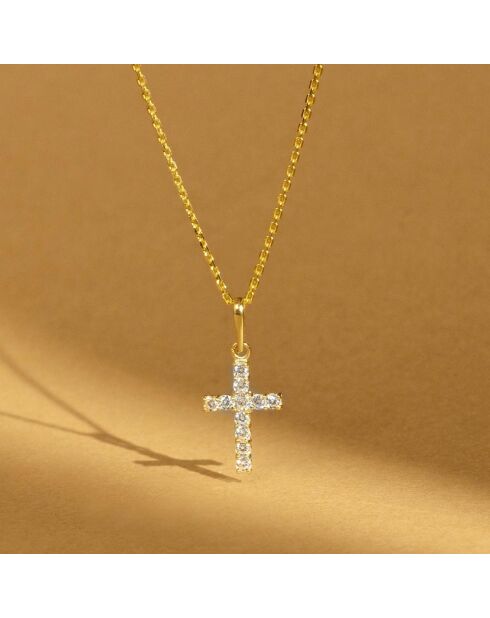 Anhänger Wahrheitskreuz aus Gelbgold