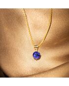 Ciondolo in oro giallo 0,7 ct con zaffiro