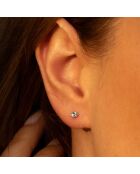 Boucles d'oreilles Oceane Topaze bleues 0.45 ct or jaune