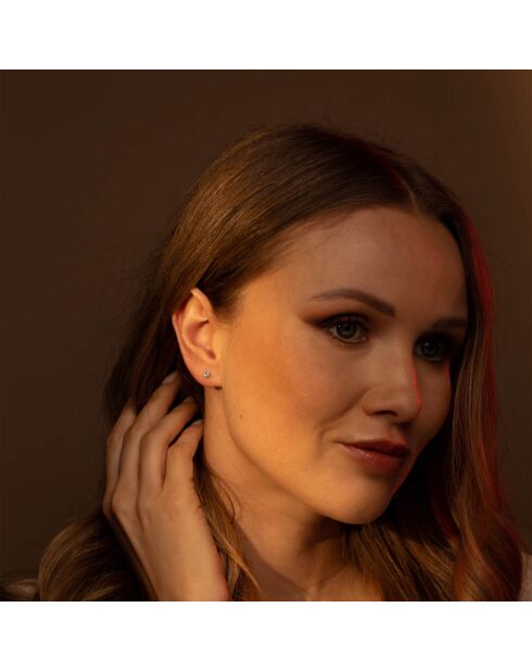 Oceane Topaz blaue Ohrringe 0,45 Karat Gelbgold