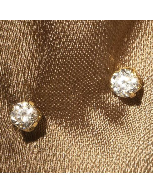 Boucles d'oreilles Puces or jaune