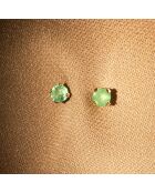 Boucles d'oreilles Puce Emeralda Emeraude 0.40 ct or jaune - 3.10 mm