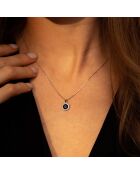 Pendentif Bleu merveilleux or blanc