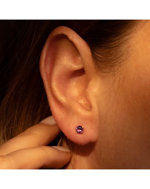 Boucles d'oreilles Ravissement Améthystes 0.40 ct or jaune