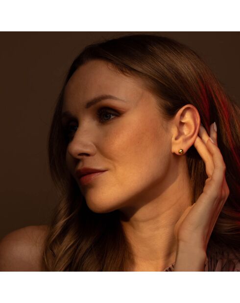 Boucles d'oreilles Puce or jaune Ø 3 mm