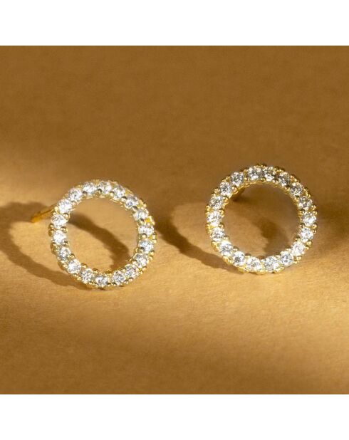 Boucles d'oreilles Moon or jaune