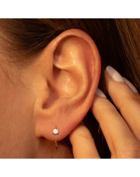 Boucles d'oreilles Arc brillant or jaune