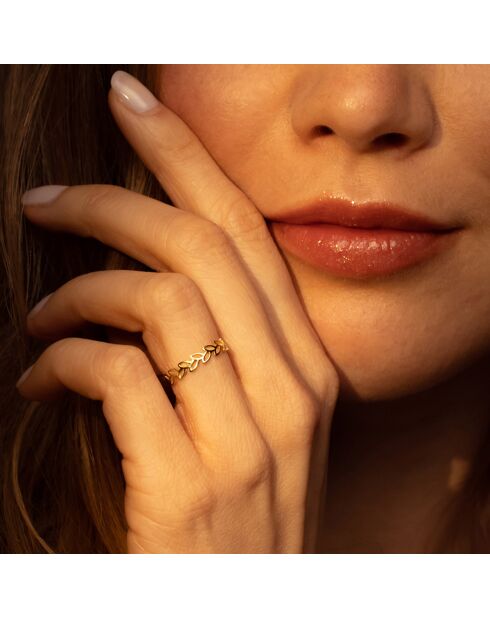 Bague Feuille or jaune