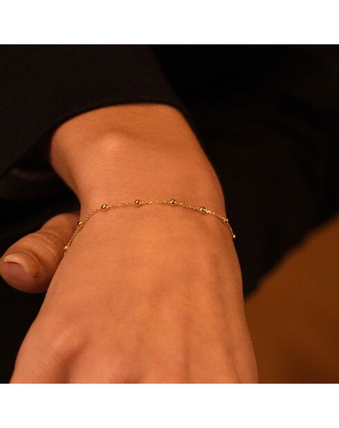 Bracelet Chaîne Boule or jaune