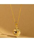 Pendentif Noeud Torsadé or jaune