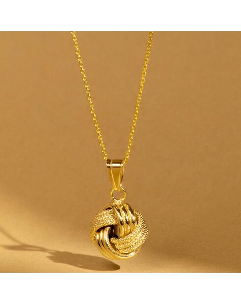 Pendentif Noeud Torsadé or jaune