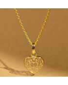 Pendentif Coeurs Arabesque or jaune