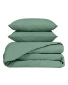 Parure 100% Percale de Coton Venezia housse de couette & 2 taies céladon