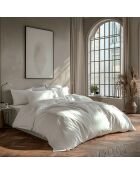 Drap housse 100% Percale de Coton Venezia bonnet 30 cm blanc
