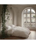 Parure 100% Percale de Coton Venezia housse de couette & 1 taie blanche