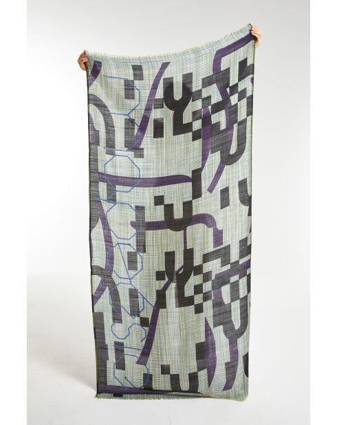 Foulard Signe Violet 100 X 190Cm