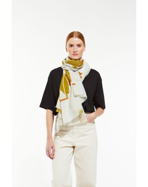 Foulard Soleil Ocre 100 X 190Cm