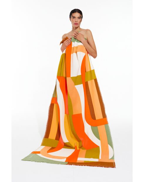 Toalla de playa naranja supersónica 100 x 200 cm