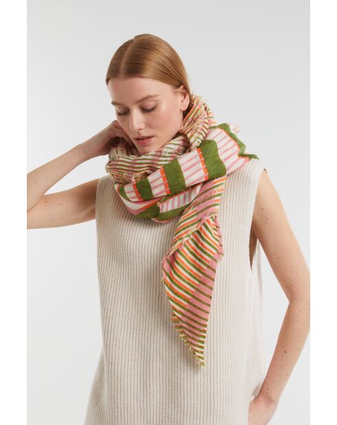 Foulard Astral Petrole 100 X 100Cm