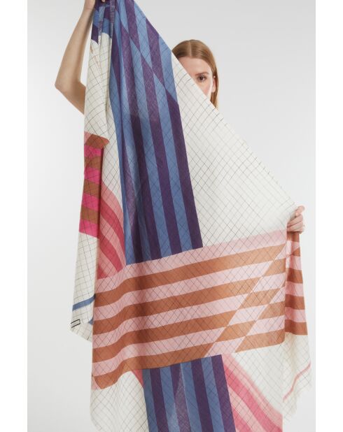 Foulard Shibuya Rose 100 X 190Cm