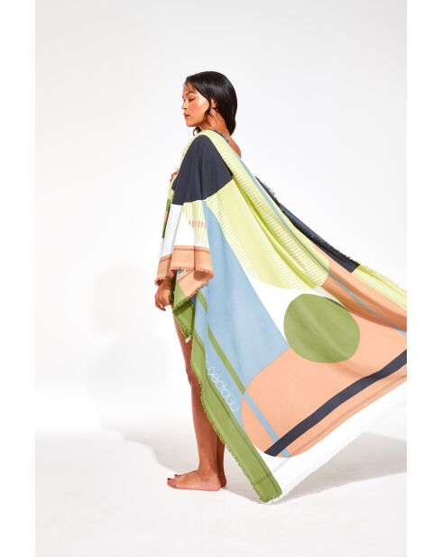 Toalla de playa Abstract Lime 100 x 200 cm