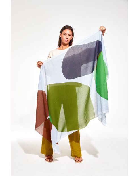 Foulard Galet Vert 100 X 190Cm