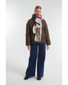 Bufanda Shibuya de color caqui, 100 x 190 cm