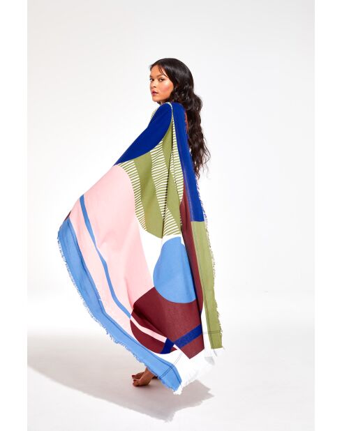 Drap De Plage Abstract Kaki 100 X 200Cm