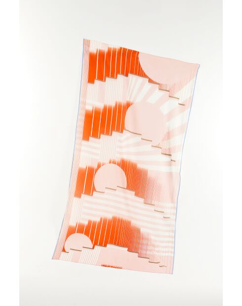 Foulard Soleil Vermillon 100 X 190Cm