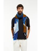 Kinetischer Schal, 100 x 190 cm, Blau