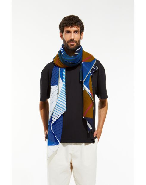 Kinetischer Schal, 100 x 190 cm, Blau