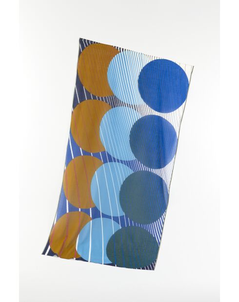 Kinetischer Schal, 100 x 190 cm, Blau