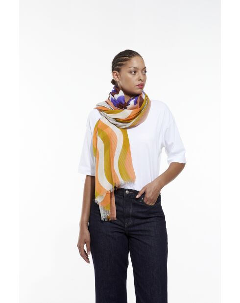 Foulard Gamma Peche 70 X 190Cm