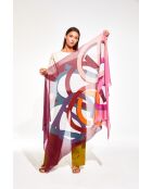 Foulard Icone Rose 100 X 190Cm