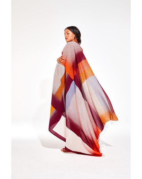 Toalla de playa Echo Bordeaux 140 x 200 cm