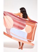 Toalla de playa rosa abstracta 100 x 200 cm