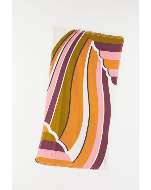 Drap De Plage Vague Rose 100 X 200Cm