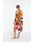 Drap De Plage Vague Rose 100 X 200Cm