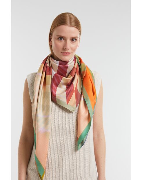 Foulard Dédale Multico 120 X 120Cm