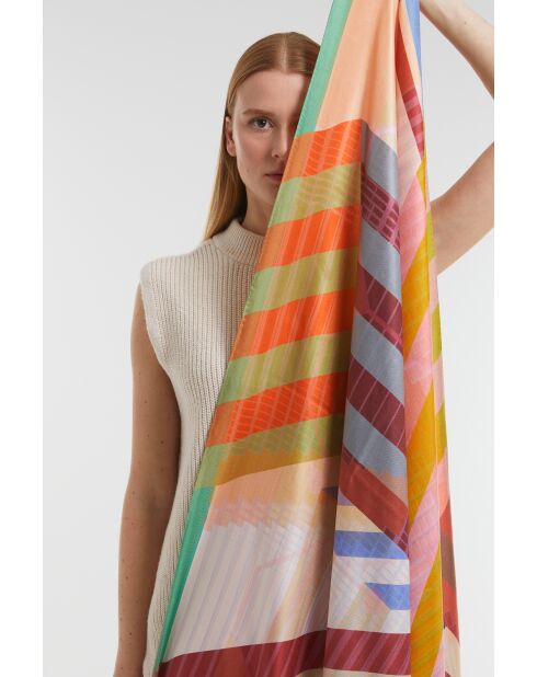 Foulard Dédale Multico 120 X 120Cm