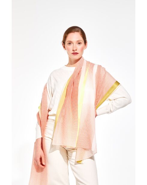 Foulard Spectre Orange 100 X 190Cm