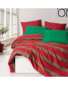 Parrure De Lit De Noel  rouge/vert