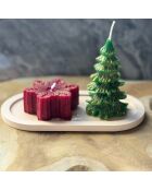 2 Bougies rouge/vert