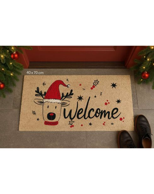 Paillasson De Noel multicolore - 41x70 cm