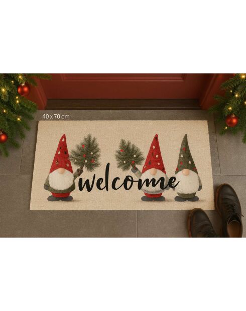 Paillasson De Noel multicolore - 42x70 cm