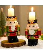 2 Chandeliers Noel  multicolores -  10x10x14 cm