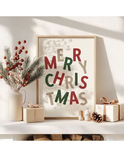 Tableau Decoratif De Noel multicolore - 33x48 cm