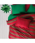 Parrure De Lit De Noel  rouge/vert