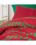 Parrure De Lit De Noel  rouge/vert