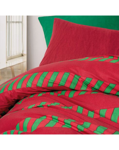 Parrure De Lit De Noel  rouge/vert
